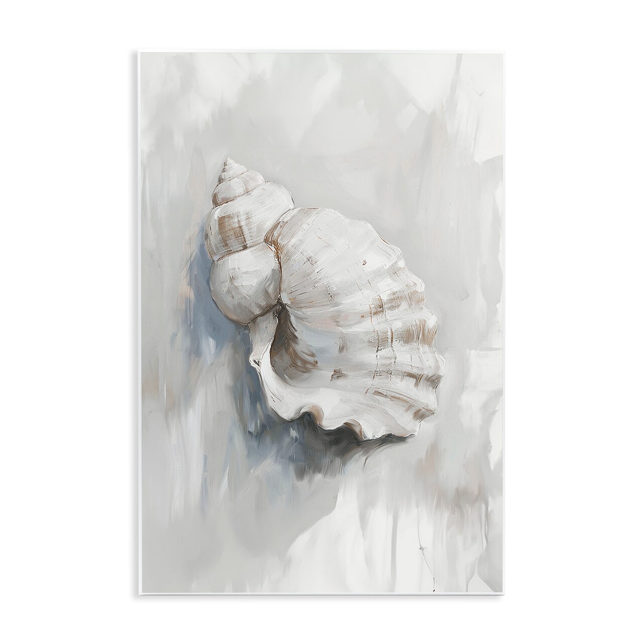 Stupell Industries Neutral Curved Seashell Wall Plaque Design By Ramona Murdock